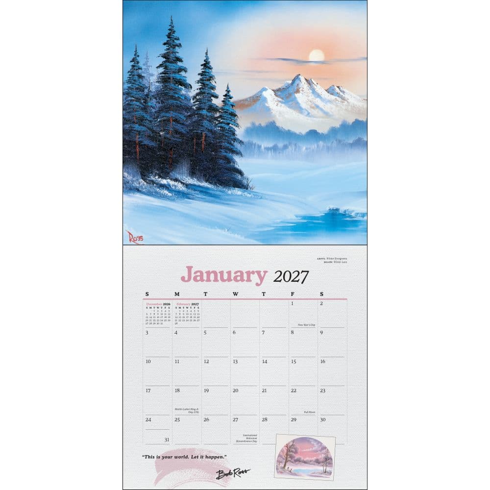 Bob Ross 2027 Wall Calendar First Alternate Image