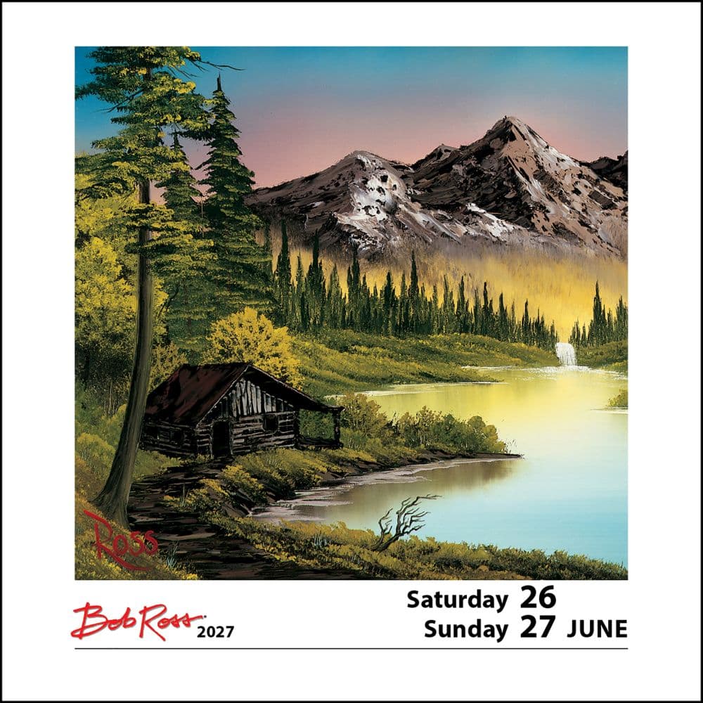 Bob Ross 2027 Desk Calendar Second Alternate Image