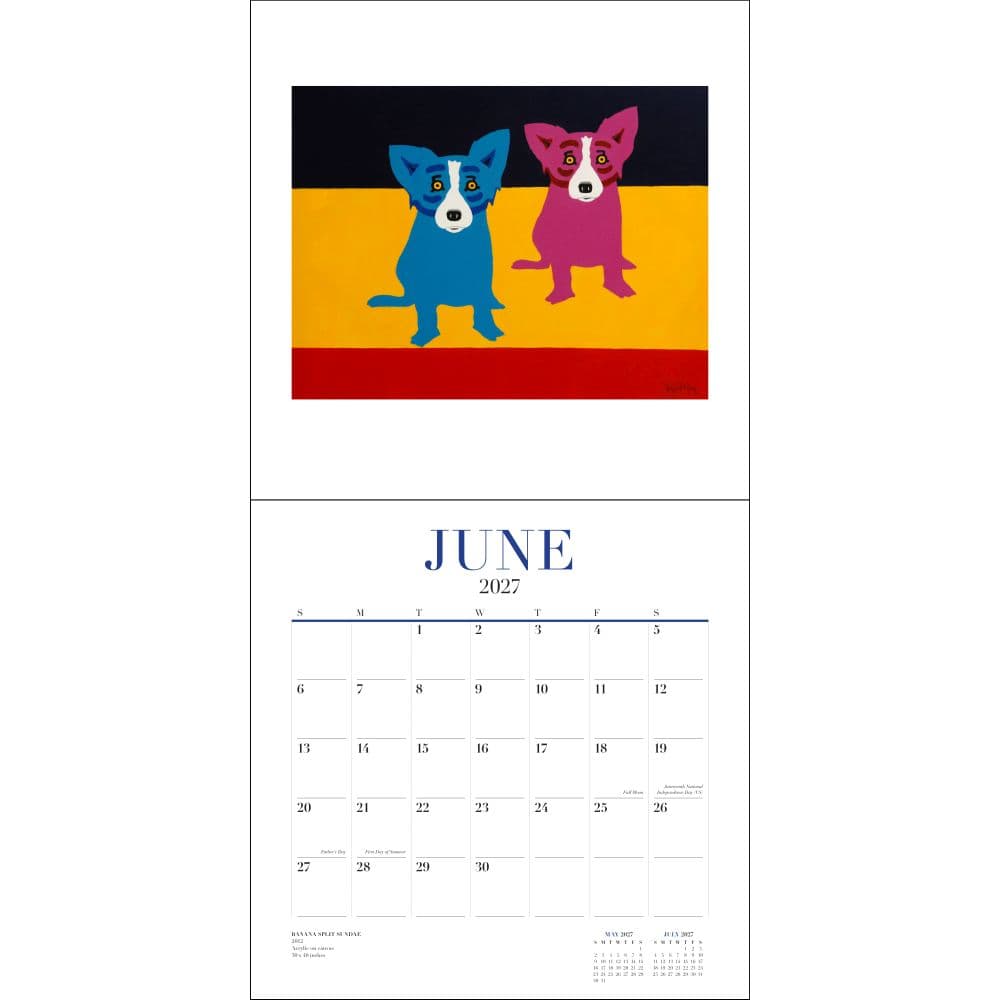 Blue Dog 2027 Wall Calendar by George Rodrigue Second Alternate Image