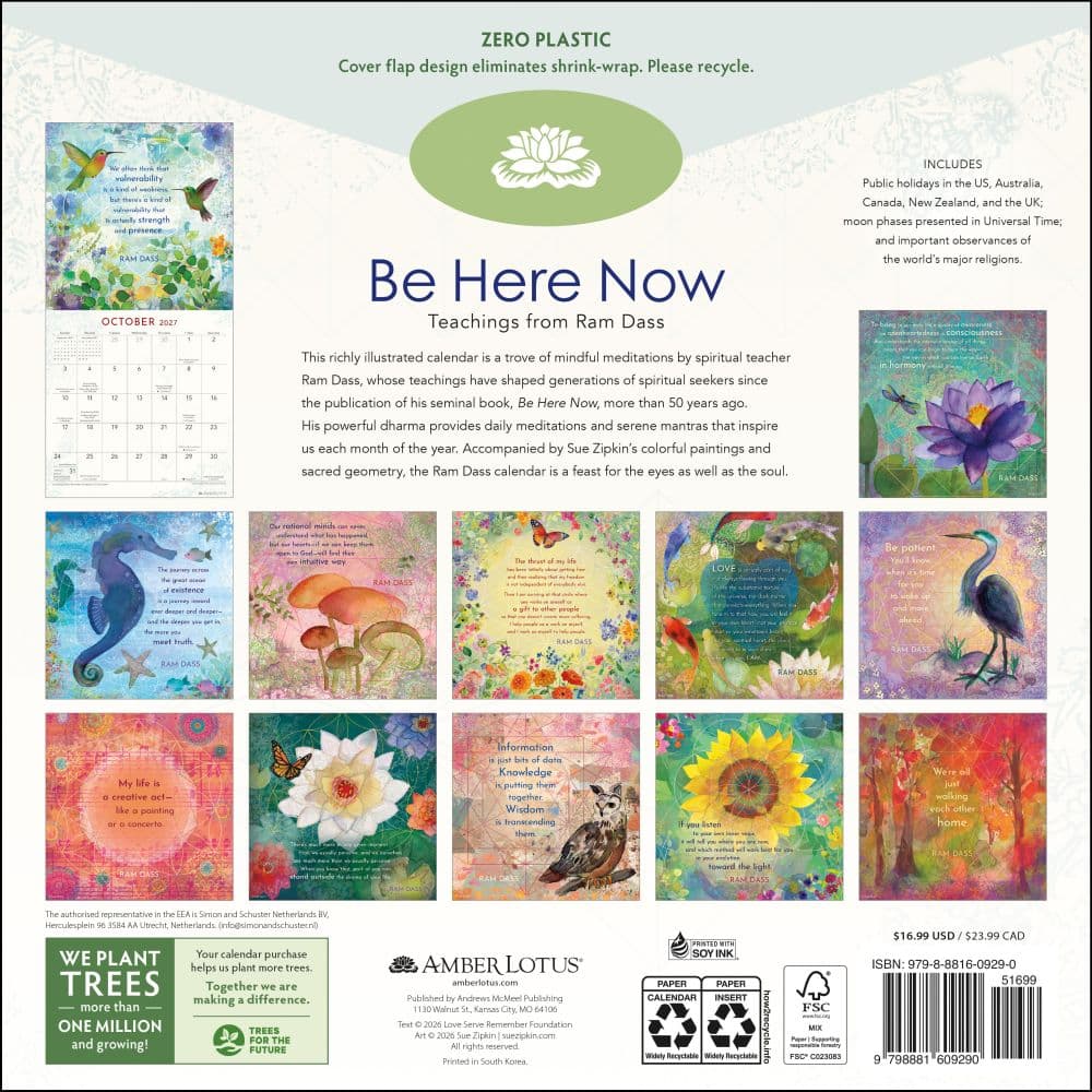 Be Here Now 2027 Wall Calendar by Ram Dass First Alternate Image