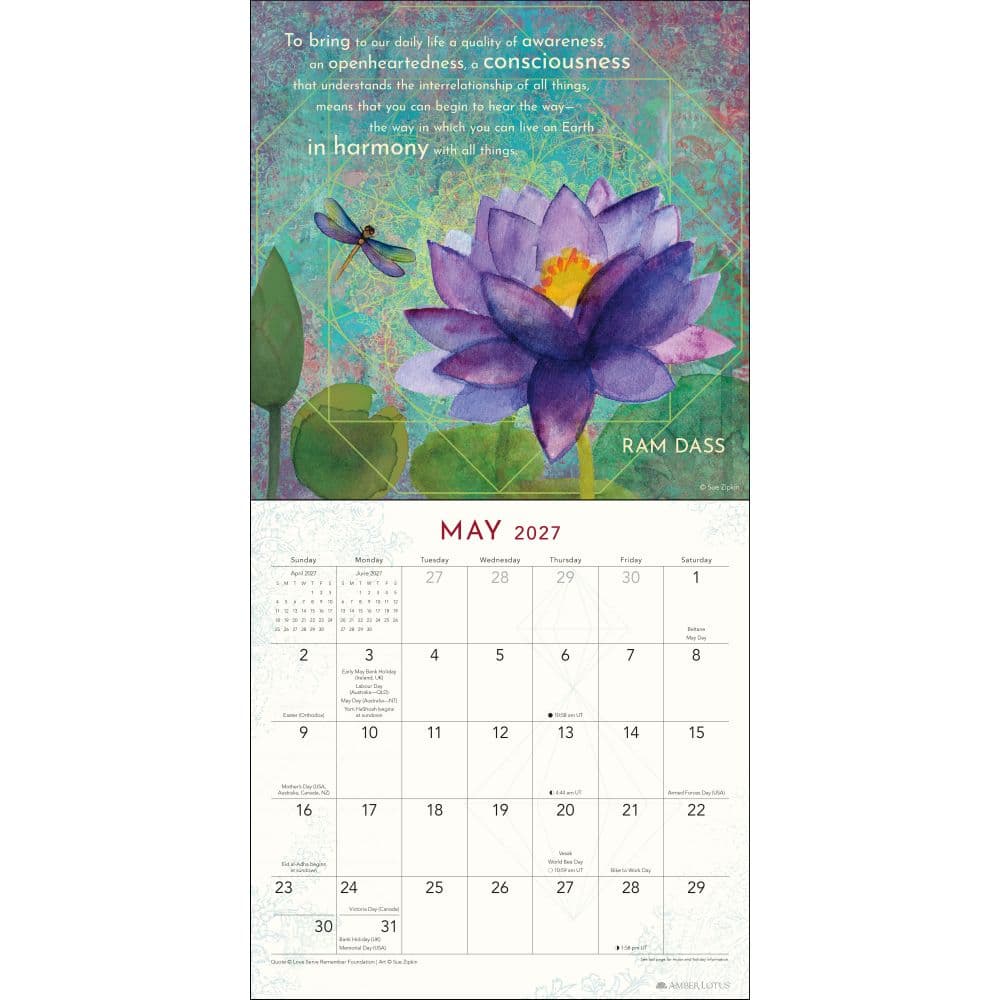Be Here Now 2027 Wall Calendar by Ram Dass Fourth Alternate Image