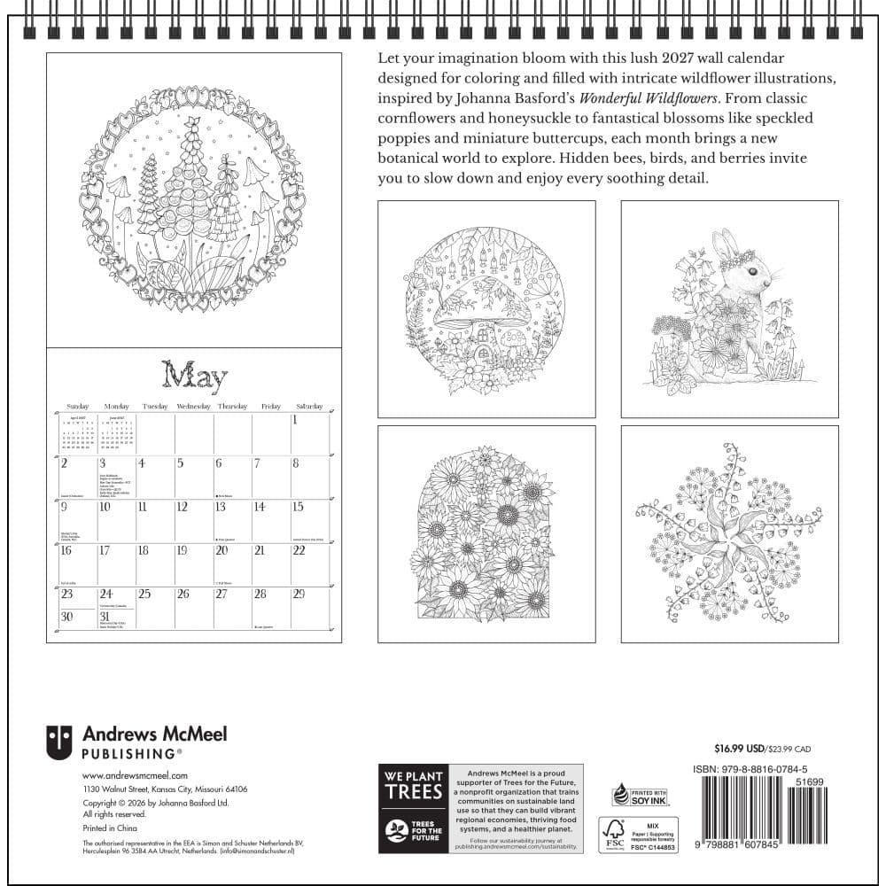 Magical Worlds 2027 Wall Calendar by Johanna Basford First Alternate Image