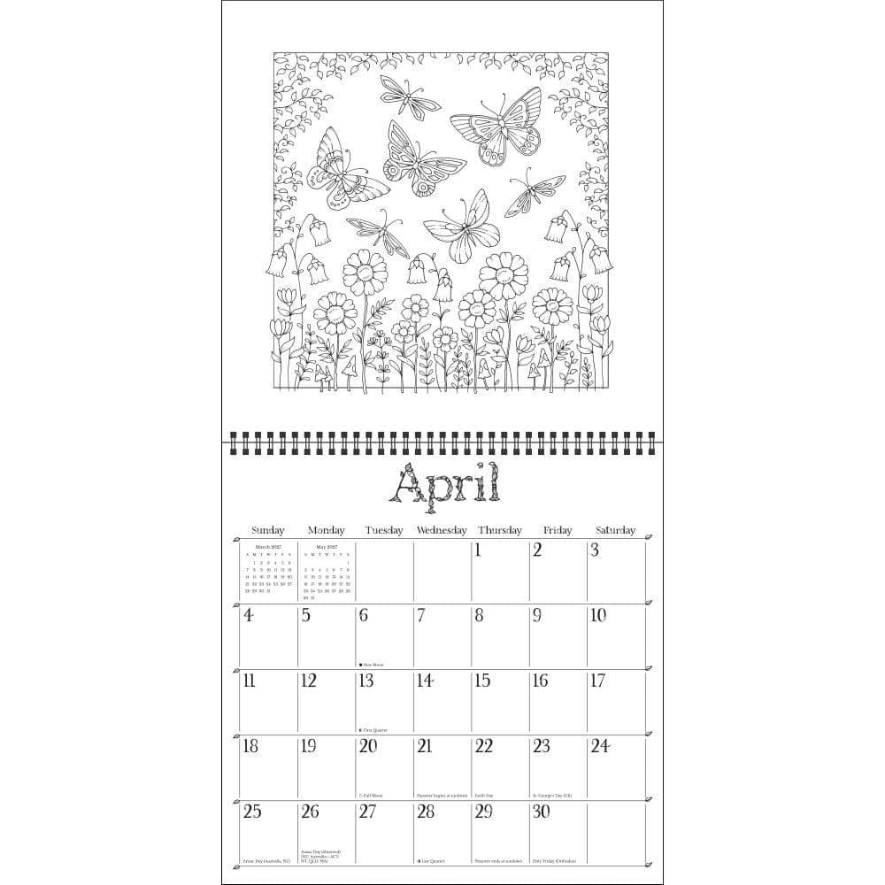 Magical Worlds 2027 Wall Calendar by Johanna Basford Fourth Alternate Image