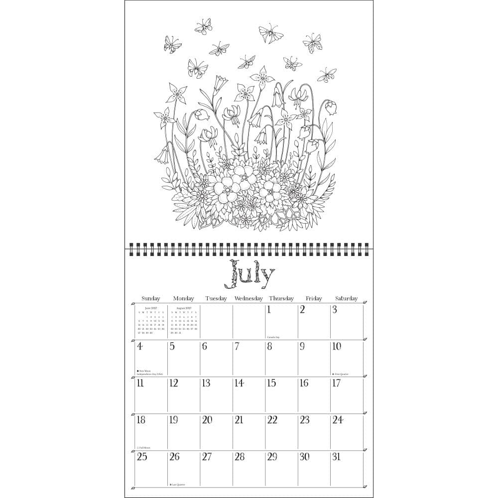 Magical Worlds 2027 Wall Calendar by Johanna Basford Fifth Alternate Image