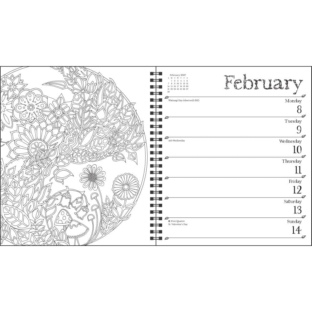 Johanna Basford Coloring 2027 Planner Third Alternate Image