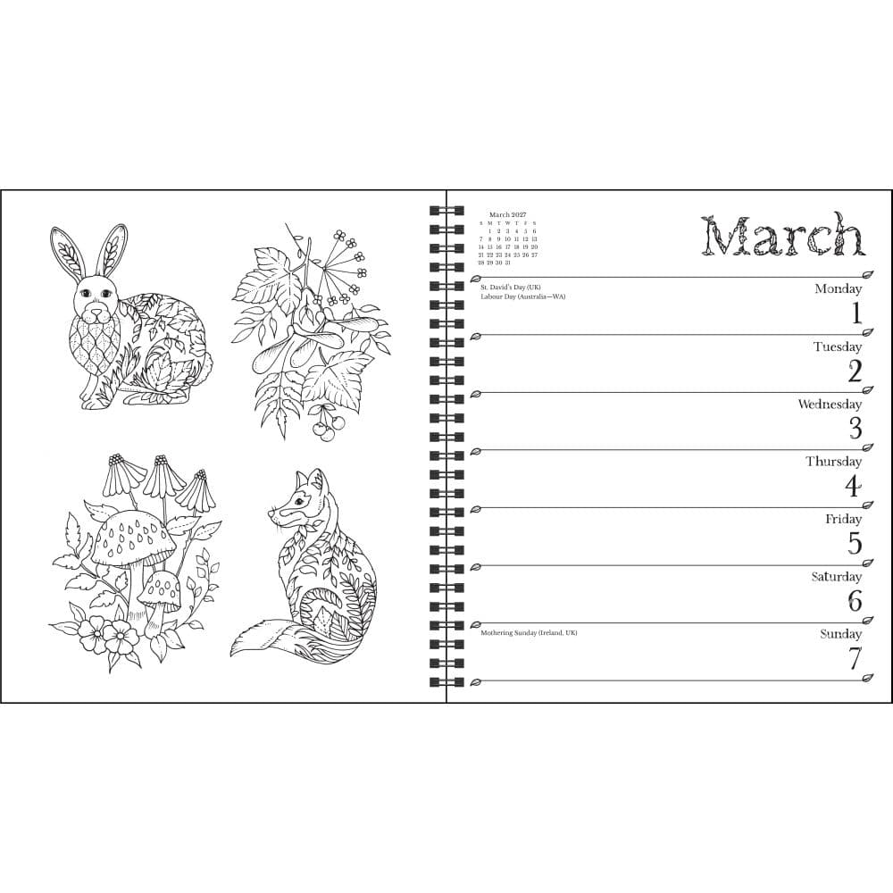 Johanna Basford Coloring 2027 Planner Fourth Alternate Image
