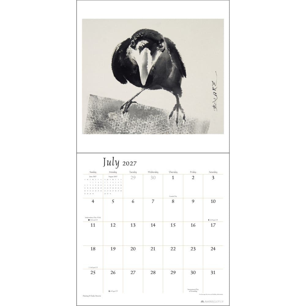 Artful Crow 2027 Wall Calendar Fourth Alternate Image