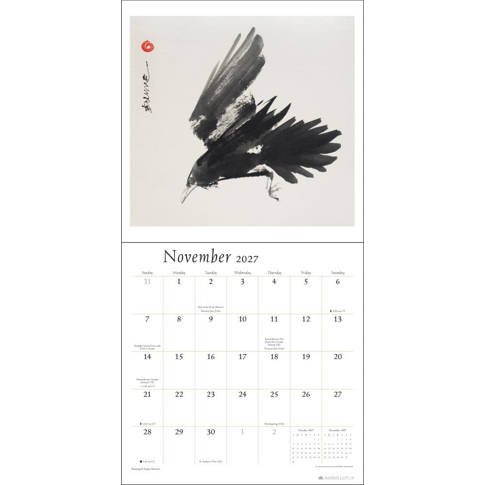 Artful Crow 2027 Wall Calendar Fifth Alternate Image