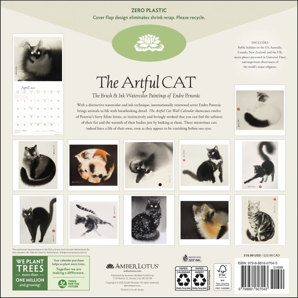 Artful Cat 2027 Wall Calendar First Alternate Image
