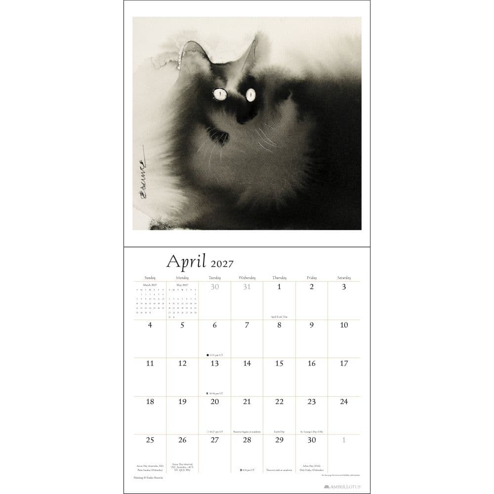 Artful Cat 2027 Wall Calendar Third Alternate Image