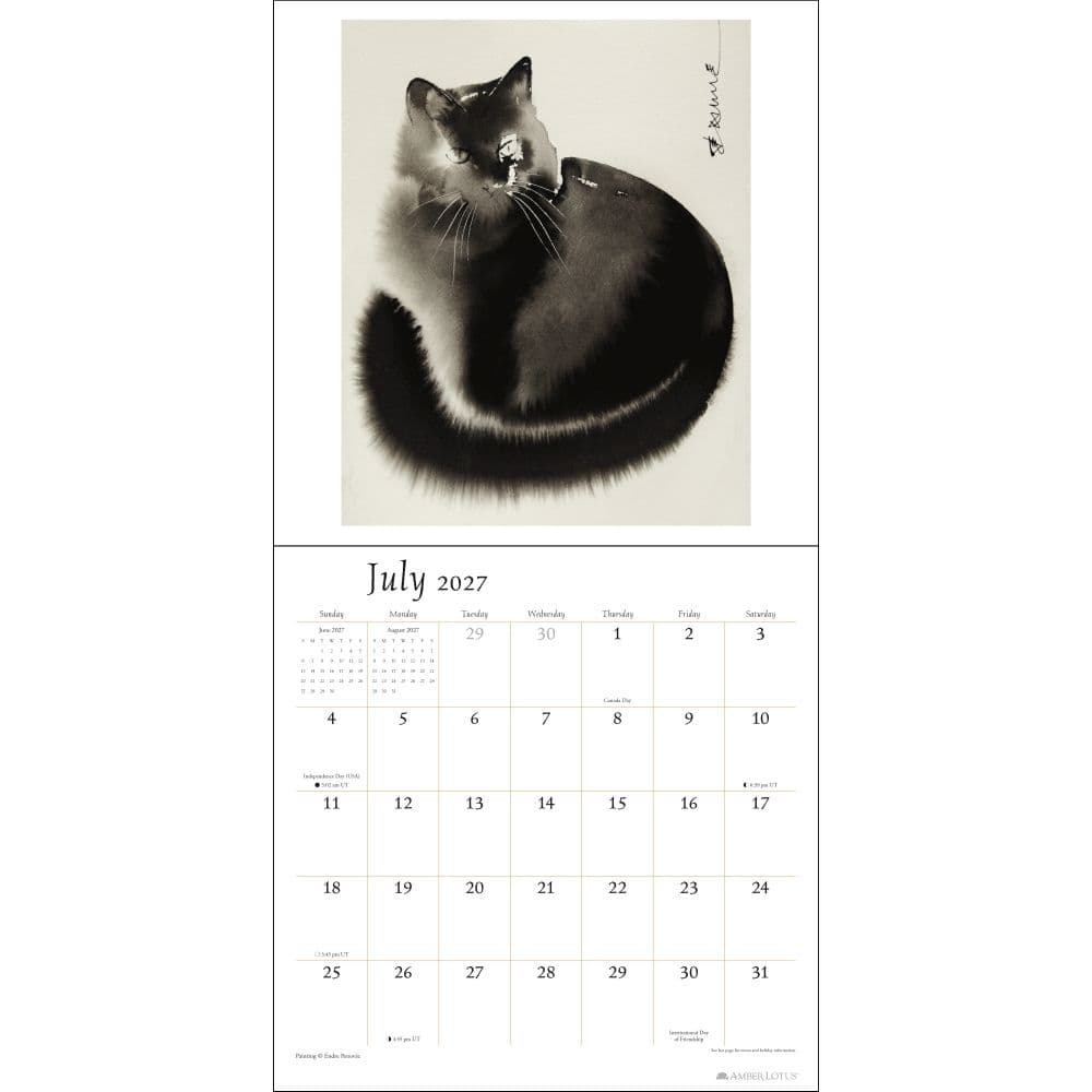 Artful Cat 2027 Wall Calendar Fourth Alternate Image