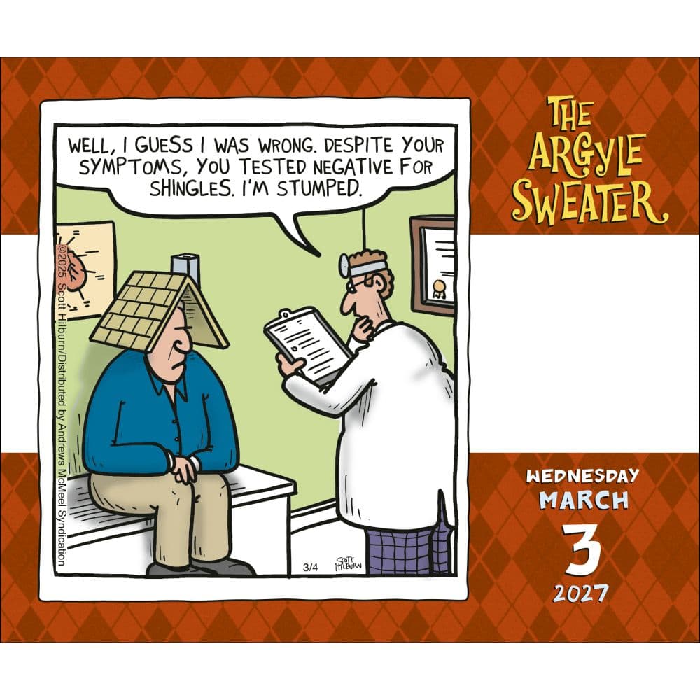 Argyle Sweater 2027 Desk Calendar Third Alternate Image