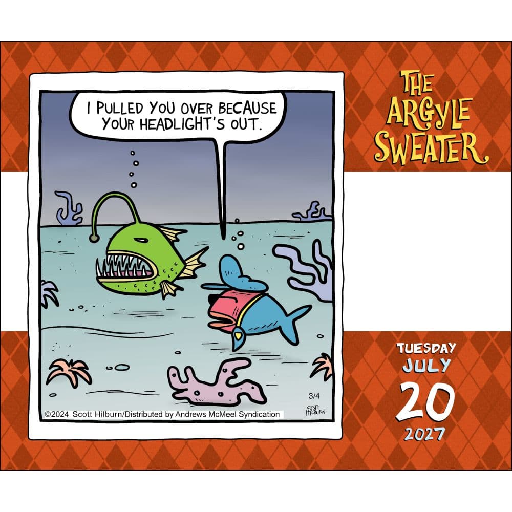 Argyle Sweater 2027 Desk Calendar Fourth Alternate Image