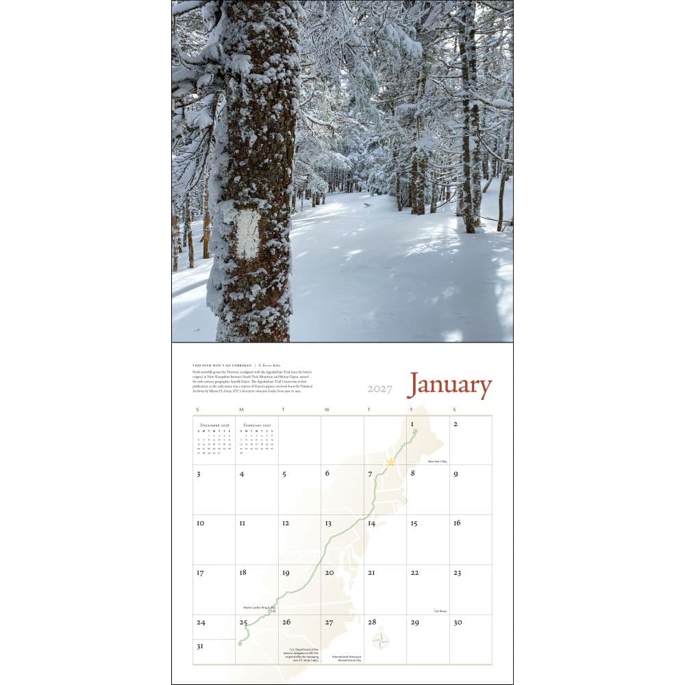 Appalachian Trail 2027 Wall Calendar Second Alternate Image