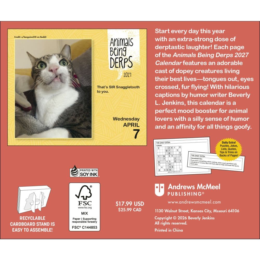Animals Being Derps 2027 Desk Calendar First Alternate Image