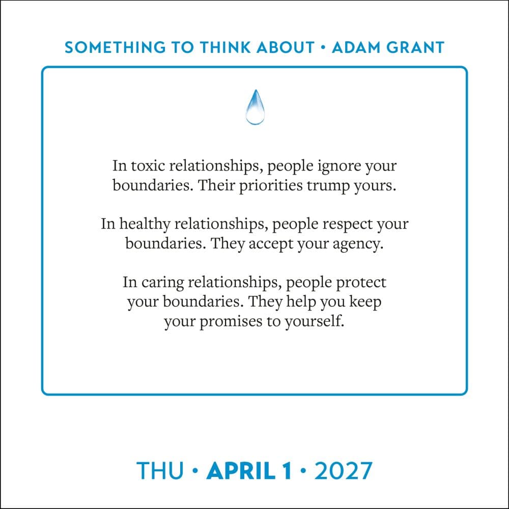 Adam Grant 2027 Desk Calendar Second Alternate Image