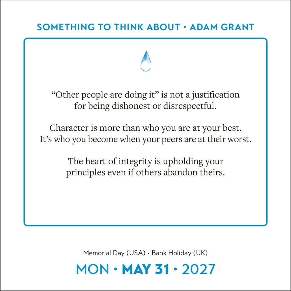 Adam Grant 2027 Desk Calendar Third Alternate Image