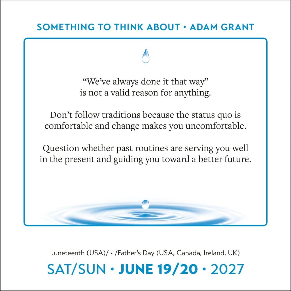 Adam Grant 2027 Desk Calendar Fourth Alternate Image