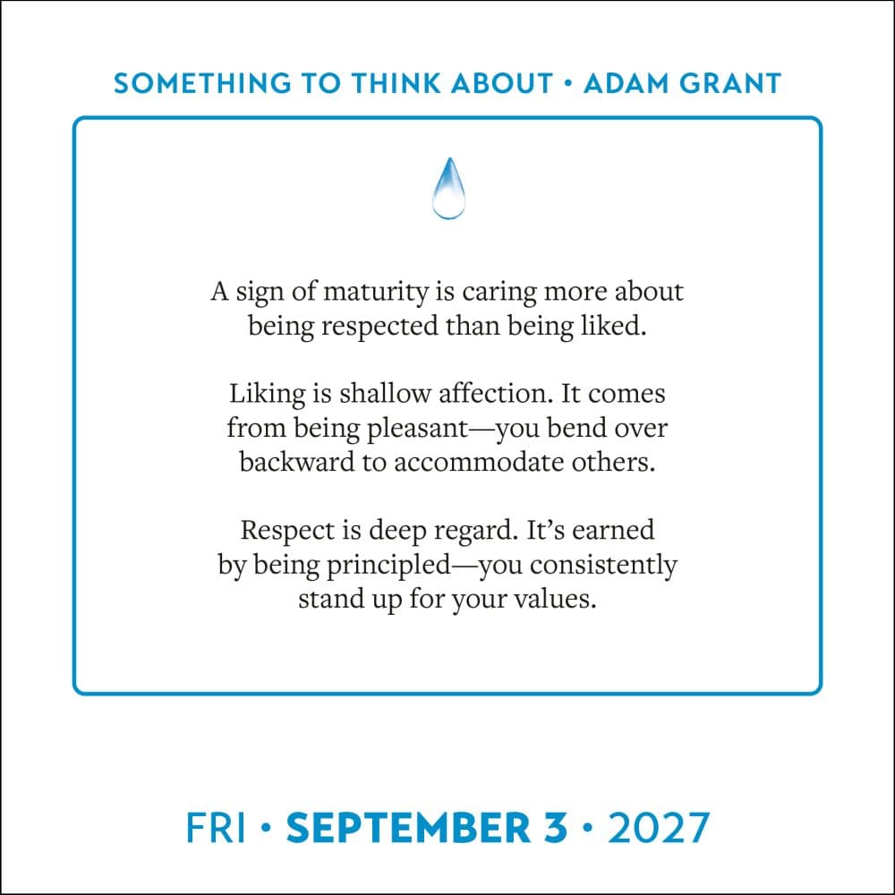 Adam Grant 2027 Desk Calendar Fifth Alternate Image