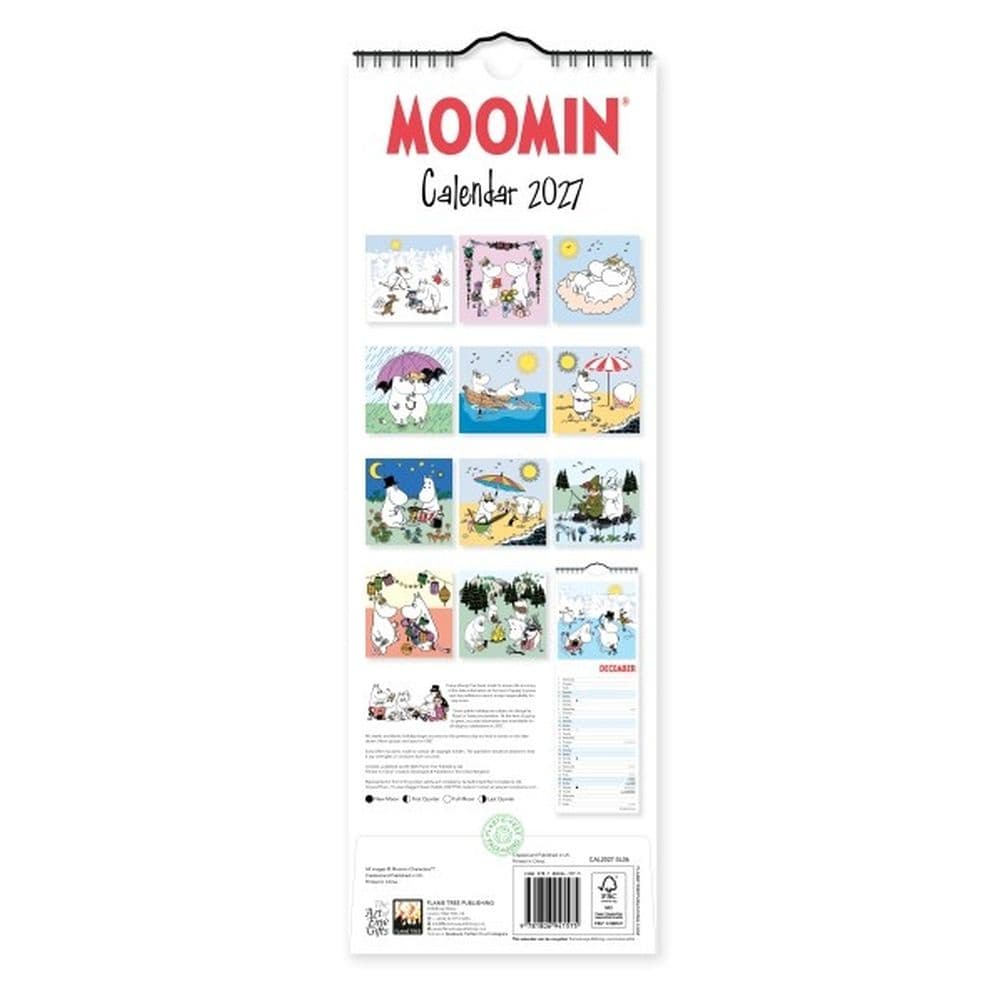 Moomin 2027 Slim Wall Calendar First Alternate Image