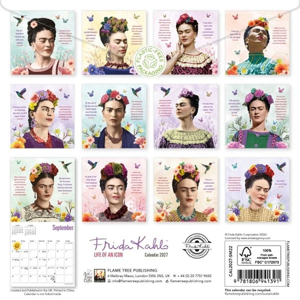 Frida Kahlo Life of an Icon 2027 Mini Wall Calendar First Alternate Image