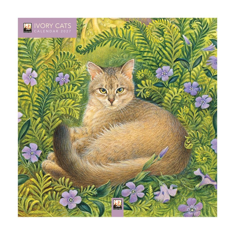 Ivory Cats by Lesley Anne Ivory 2027 Mini Wall Calendar Main Product Image