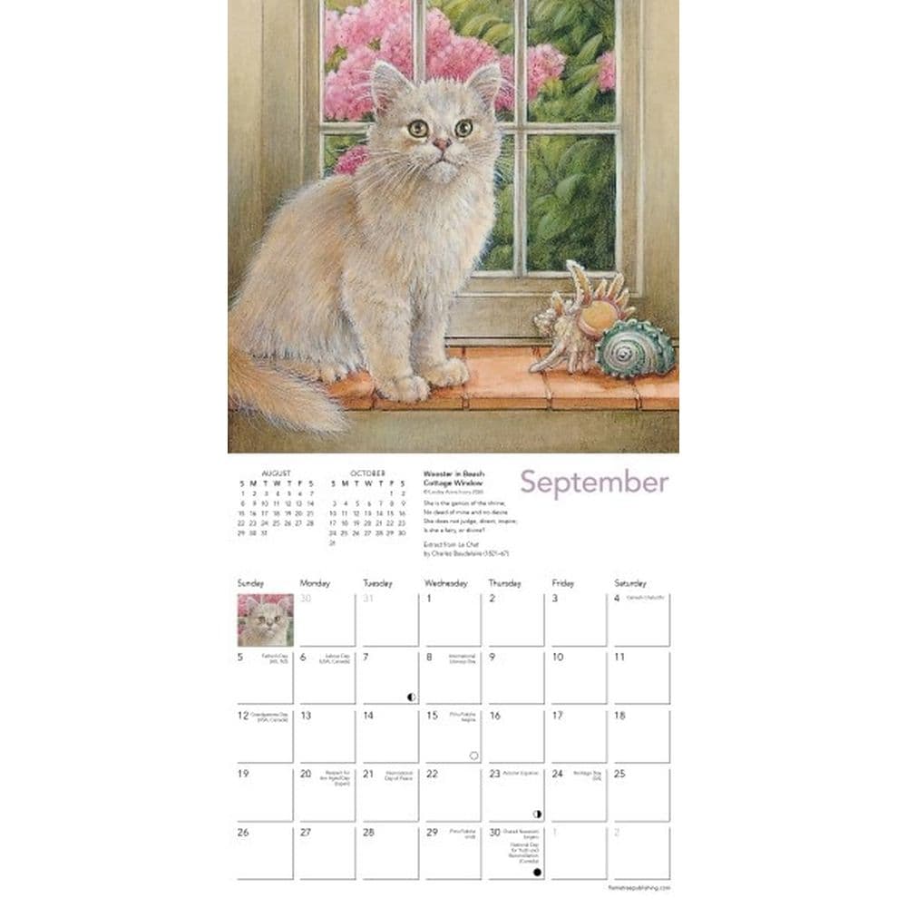 Ivory Cats by Lesley Anne Ivory 2027 Mini Wall Calendar Third Alternate Image