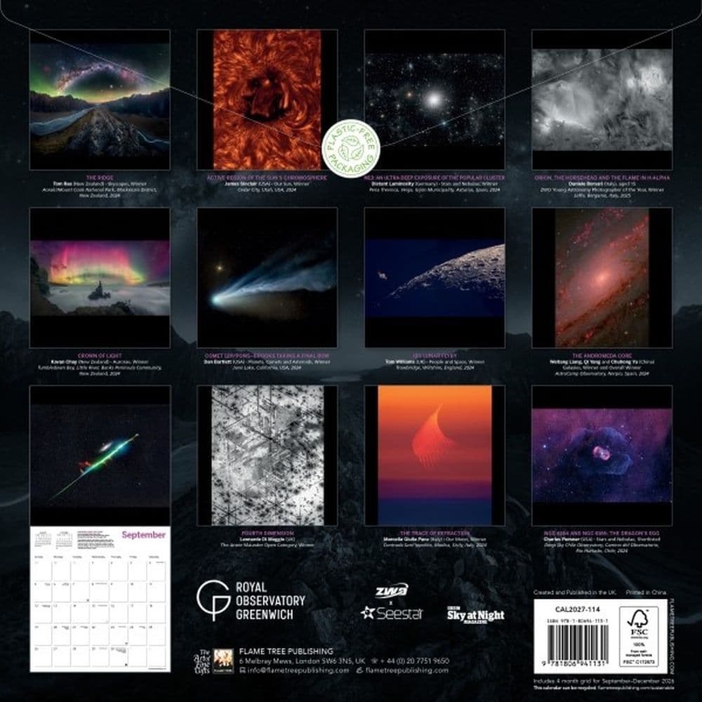 Royal Observatory Greenwich Astronomy Photographer of the Year 2027 Wall Calendar First Alternate Image
