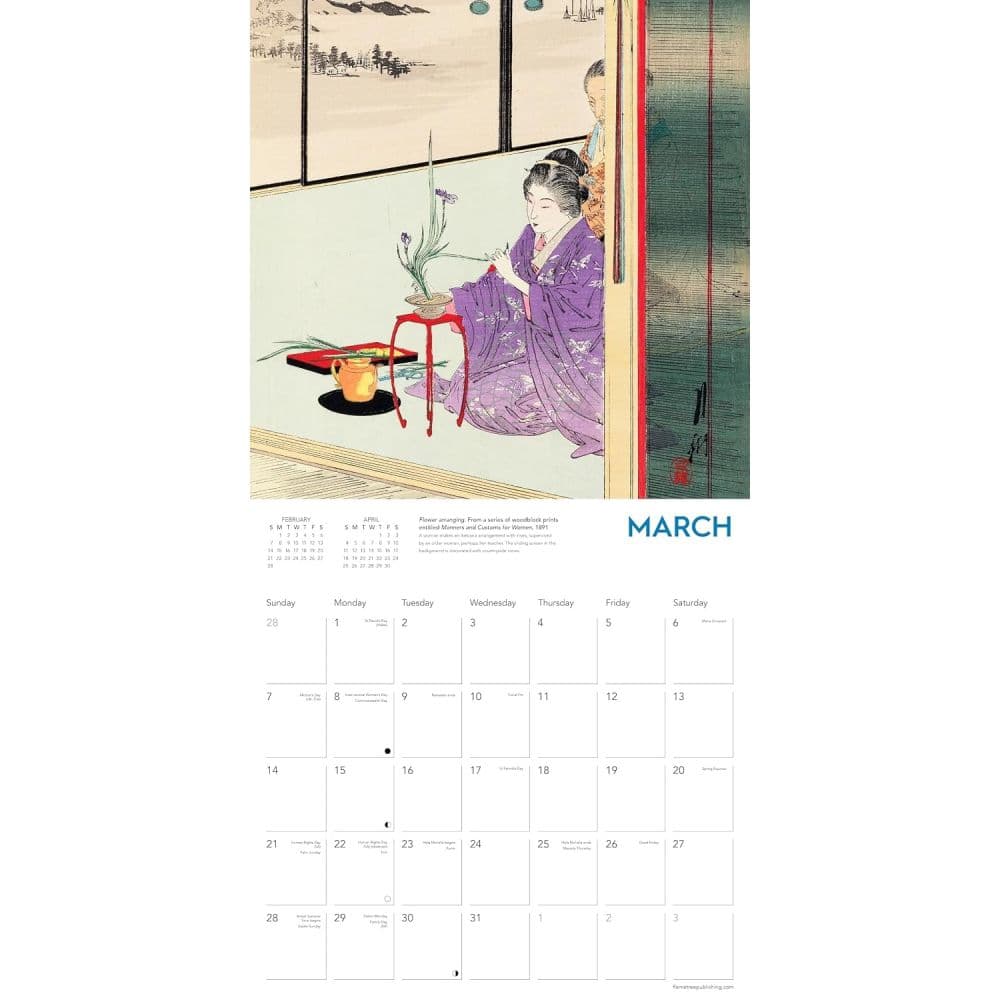 Ashmolean Museum Japanese Art by Ogata Gekko 2027 Wall Calendar Second Alternate Image