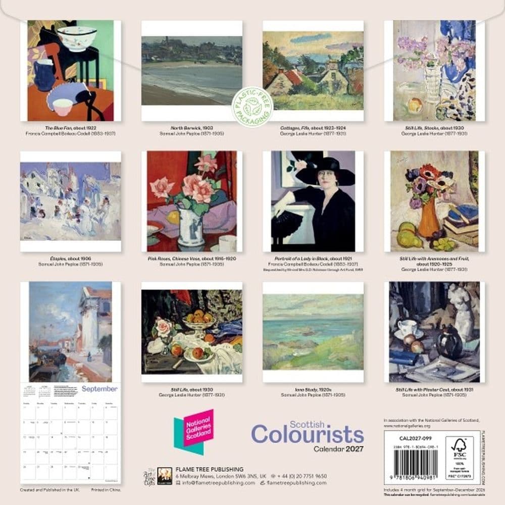 National Galleries Scotland Scottish Colourists 2027 Wall Calendar First Alternate Image