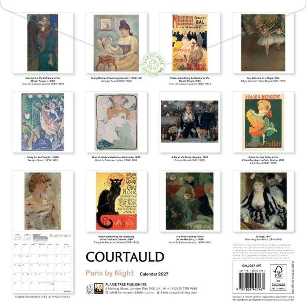 The Courtauld Paris by Night 2027 Wall Calendar First Alternate Image