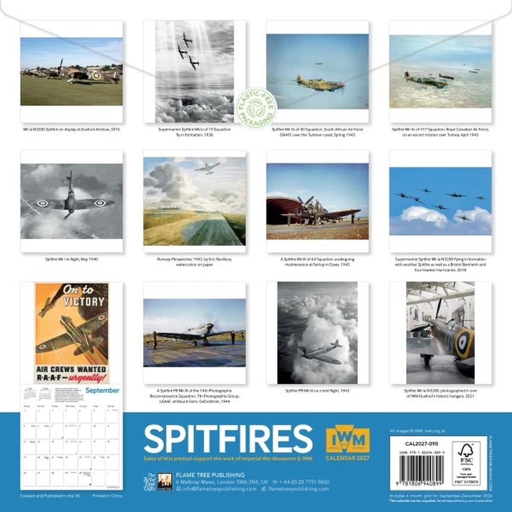Imperial War Museums Spitfires 2027 Wall Calendar First Alternate Image