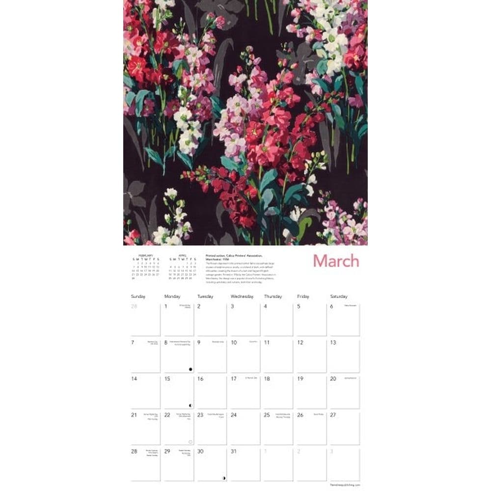 V & A Floral Splendour 2027 Wall Calendar Second Alternate Image