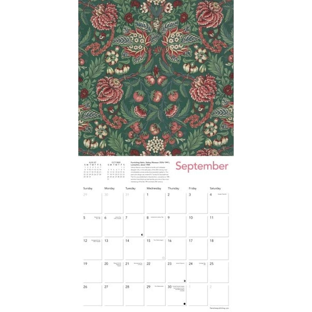 V & A Floral Splendour 2027 Wall Calendar Third Alternate Image