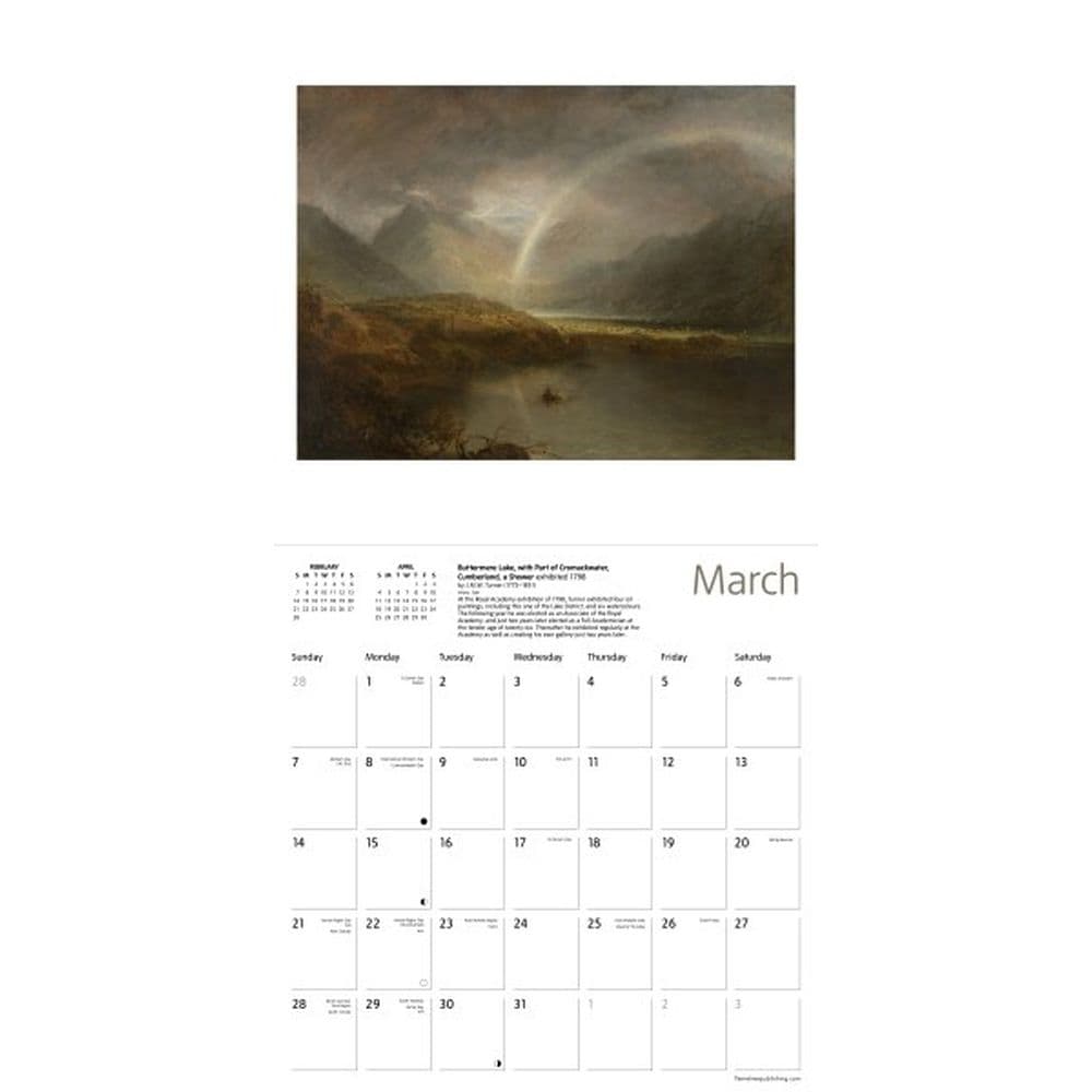 Tate J.M.W. Turner 2027 Wall Calendar Second Alternate Image