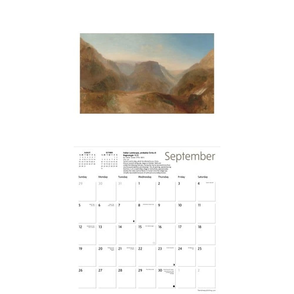 Tate J.M.W. Turner 2027 Wall Calendar Third Alternate Image