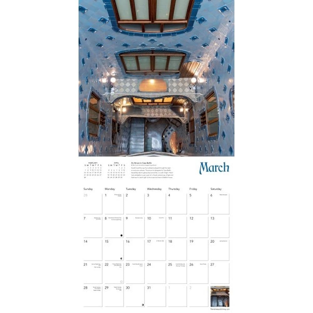 Gaudi 2027 Wall Calendar Second Alternate Image