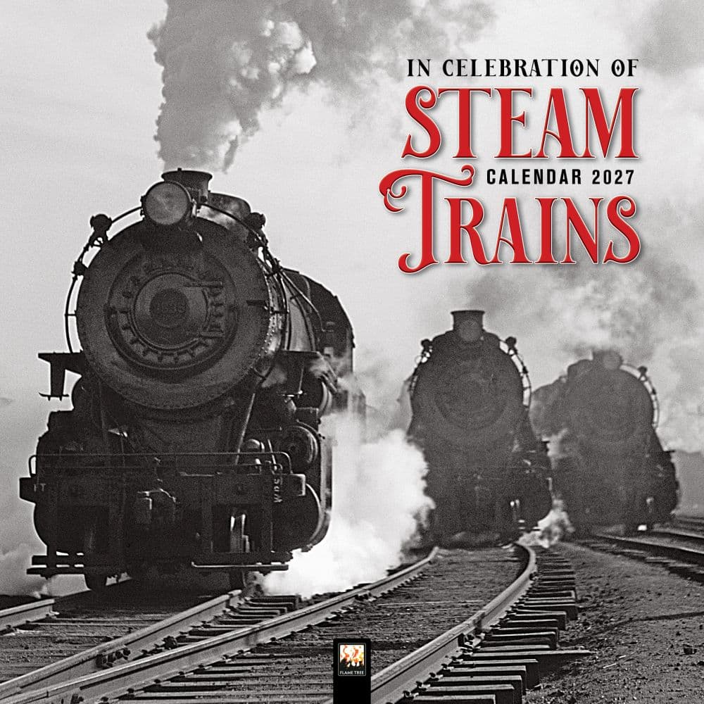 Steam Trains 2027 Wall Calendar Main Product Image