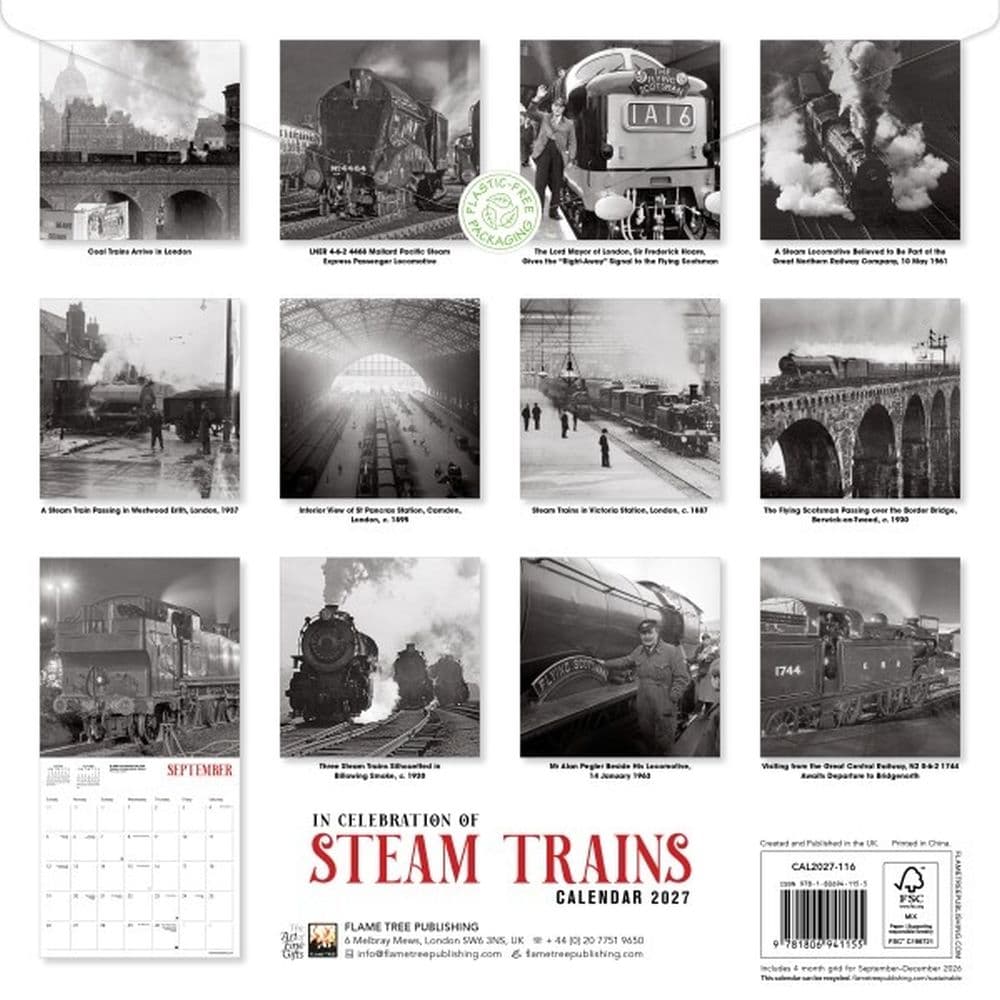 Steam Trains 2027 Wall Calendar First Alternate Image