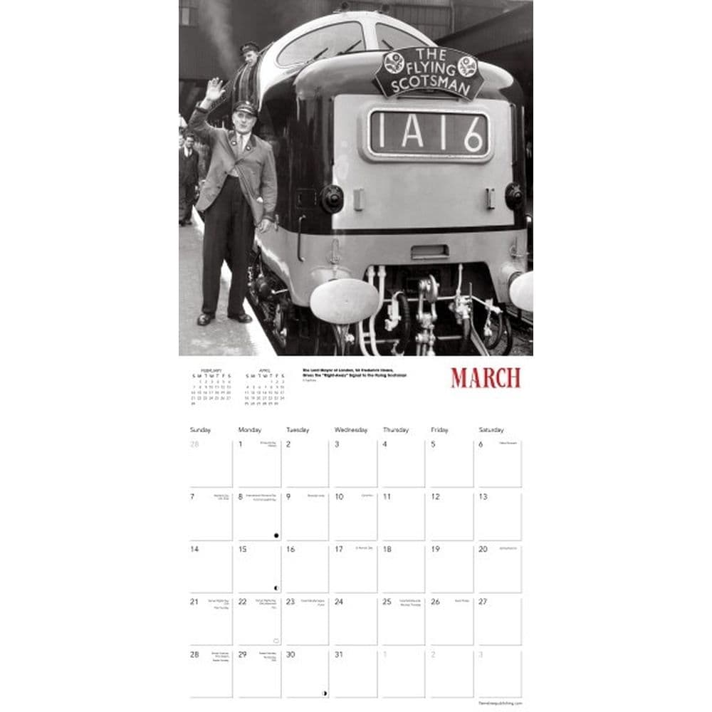 Steam Trains 2027 Wall Calendar Second Alternate Image