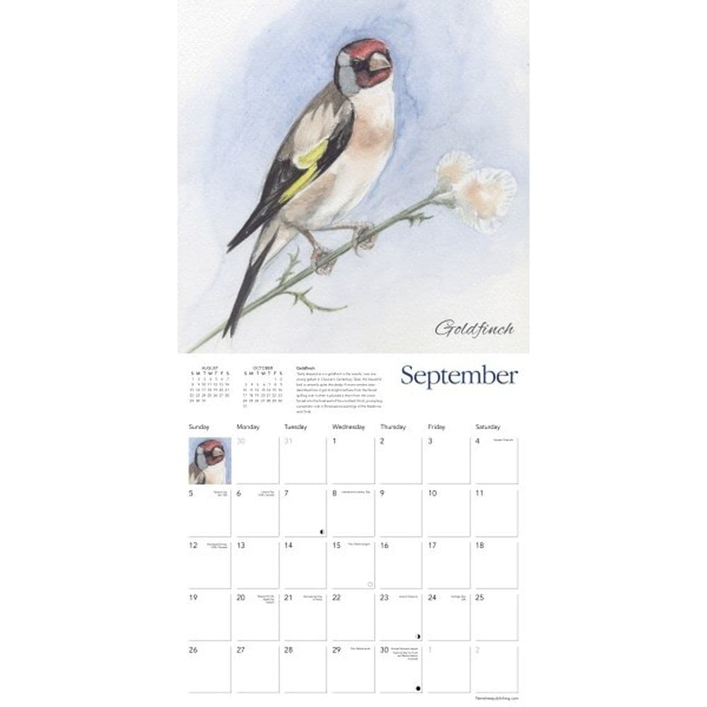 Chris Pendletons Garden Birds 2027 Wall Calendar Third Alternate Image