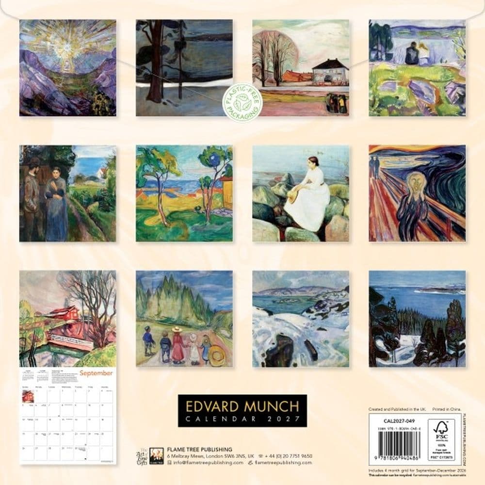 Edvard Munch 2027 Wall Calendar First Alternate Image