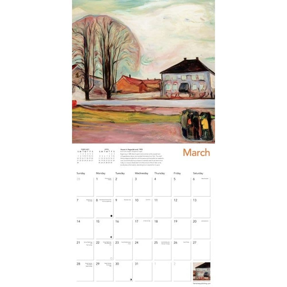 Edvard Munch 2027 Wall Calendar Second Alternate Image