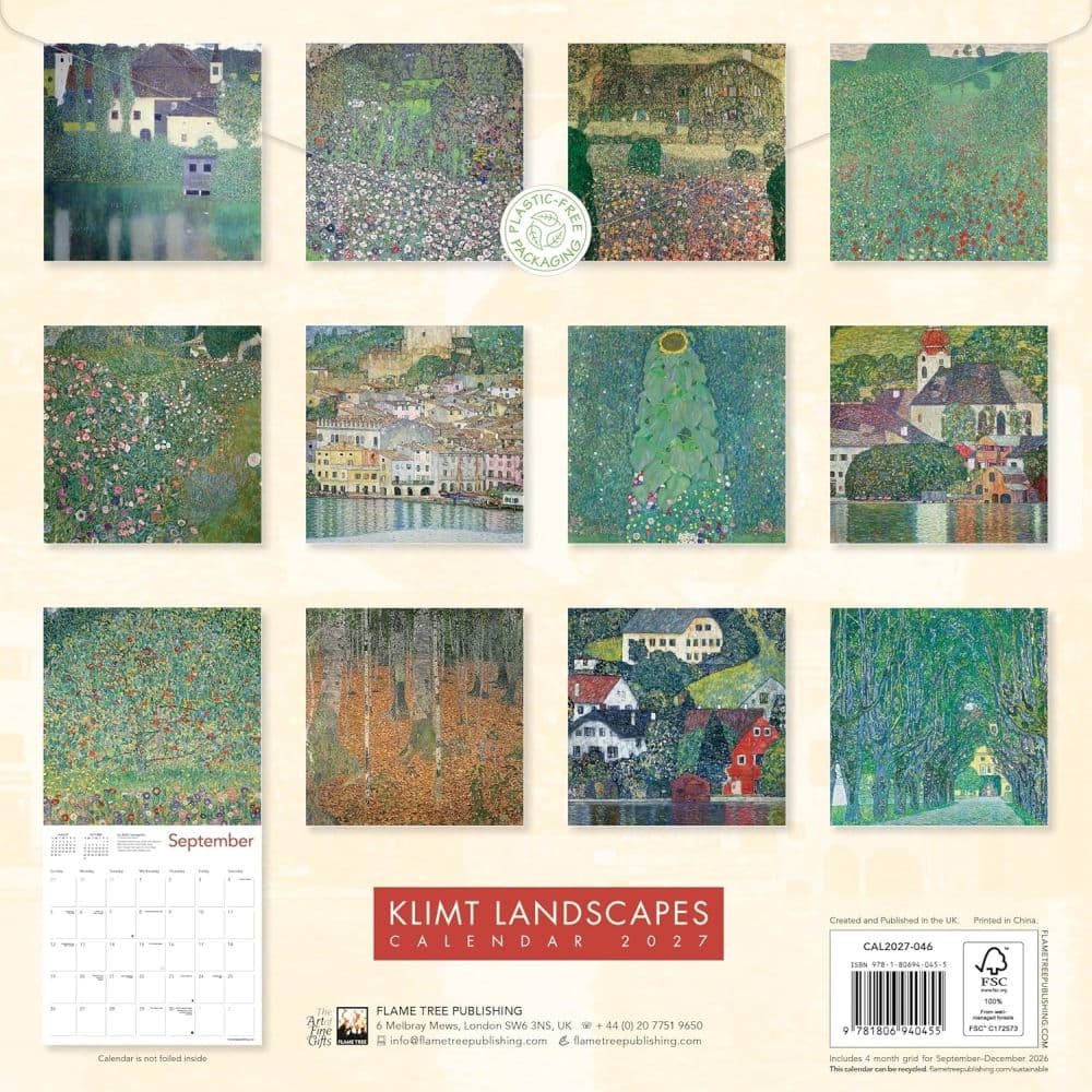 Klimt Landscapes 2027 Wall Calendar First Alternate Image