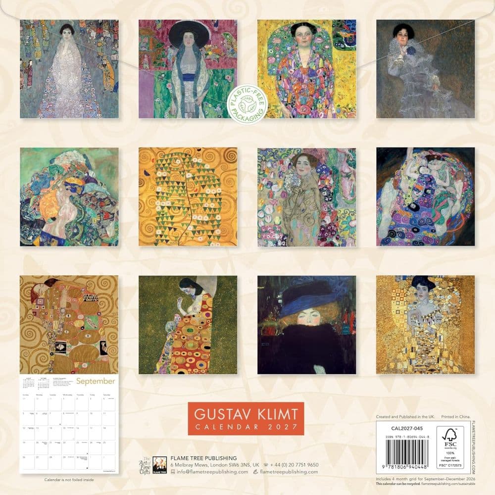 Gustav Klimt 2027 Wall Calendar First Alternate Image