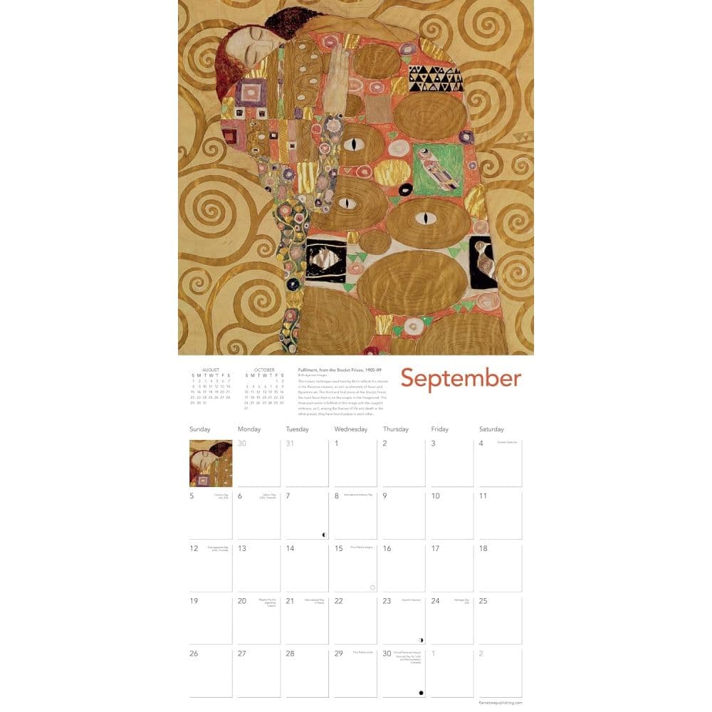 Gustav Klimt 2027 Wall Calendar Third Alternate Image