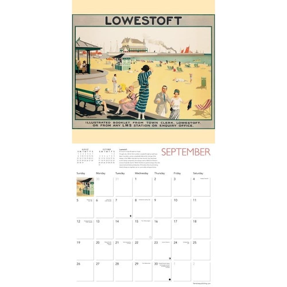 English Travel Posters 2027 Wall Calendar Third Alternate Image
