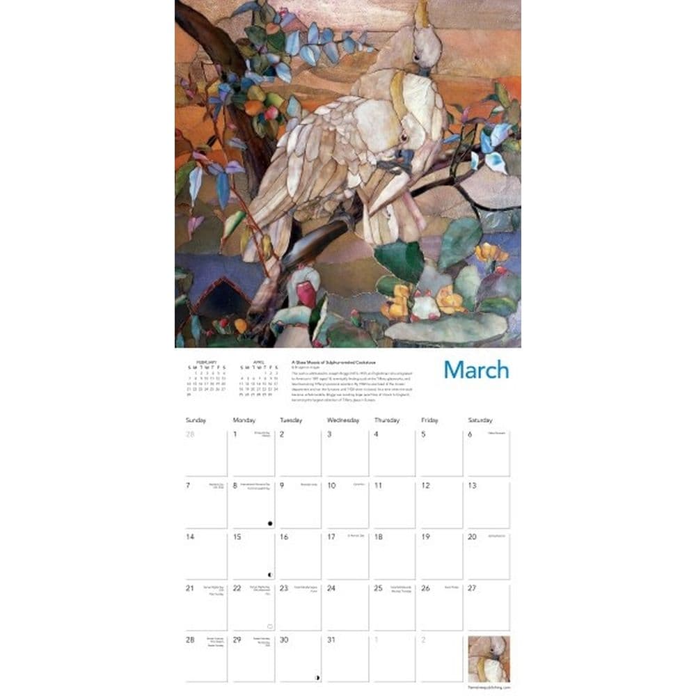 Tiffany 2027 Wall Calendar Second Alternate Image