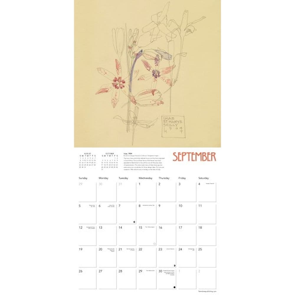 Charles Rennie Mackintosh 2027 Wall Calendar Third Alternate Image