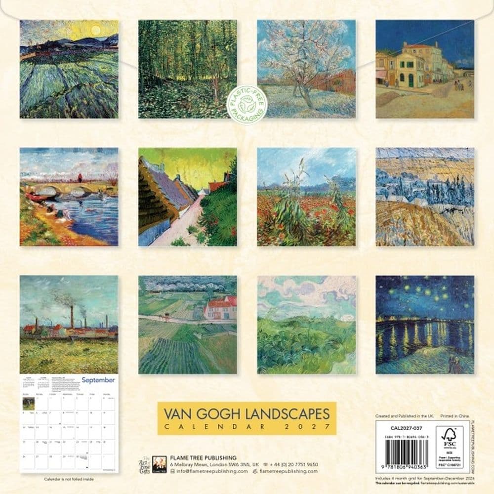 Van Gogh Landscapes 2027 Wall Calendar First Alternate Image